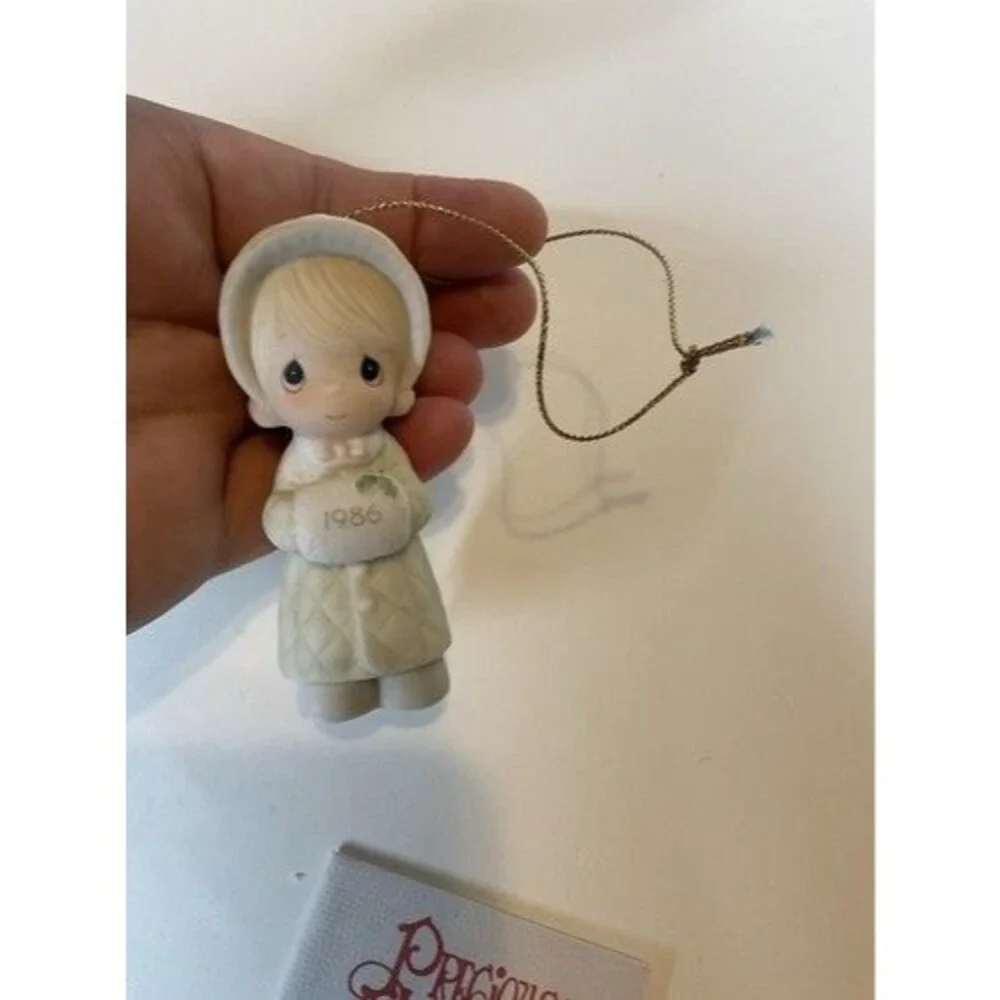 VTG 86s NWB Precious‎ Moments Christmas Ornament Wishing You A Cozy Christmas 3