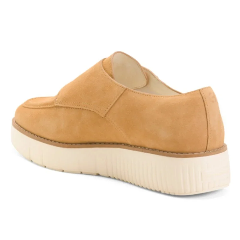 New COLE HAAN Platform Women Suede Grand City Platform Monk Strap Shoes Size 7.5