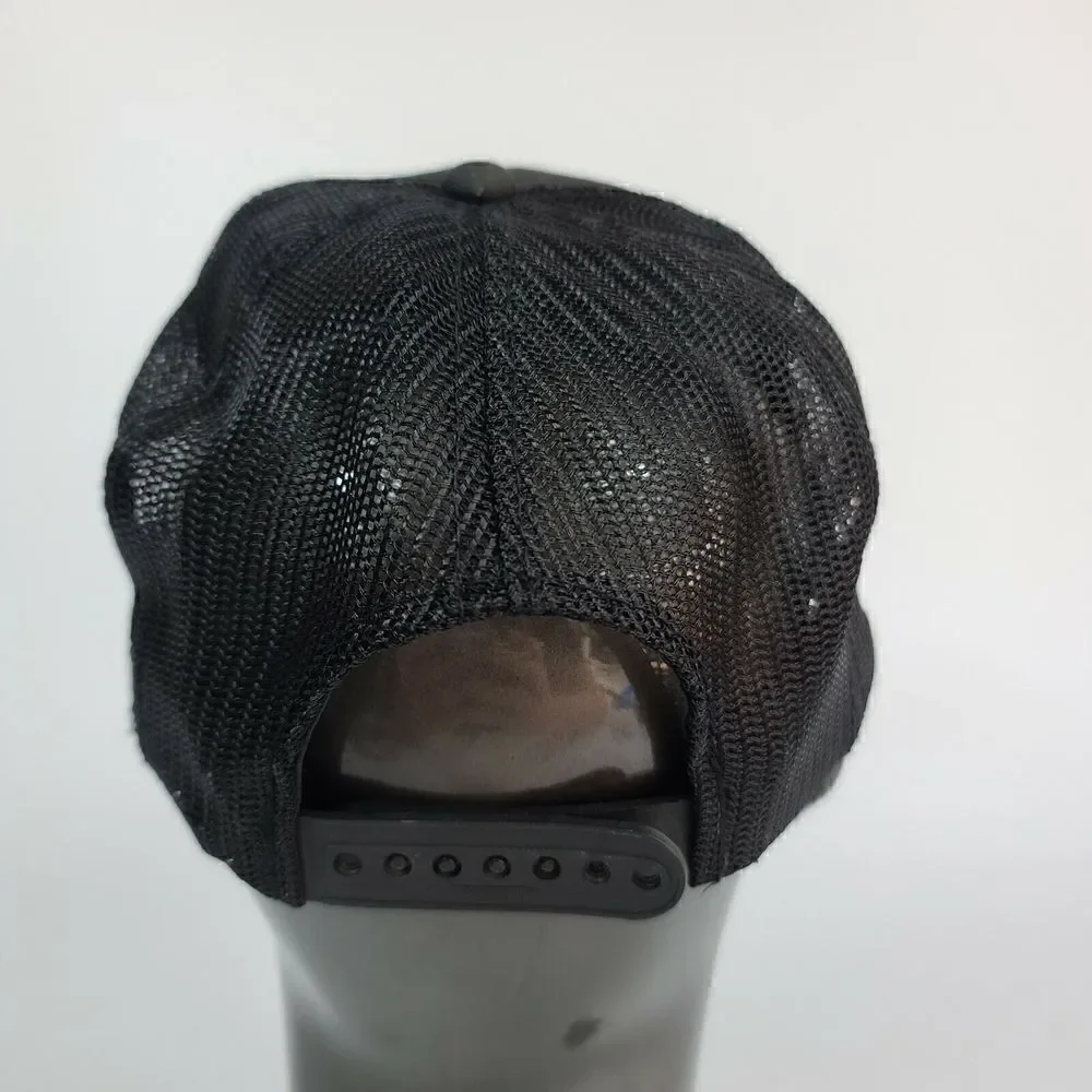 Vintage Snapback Messena New York Fire Department Hat Patch Cap Black