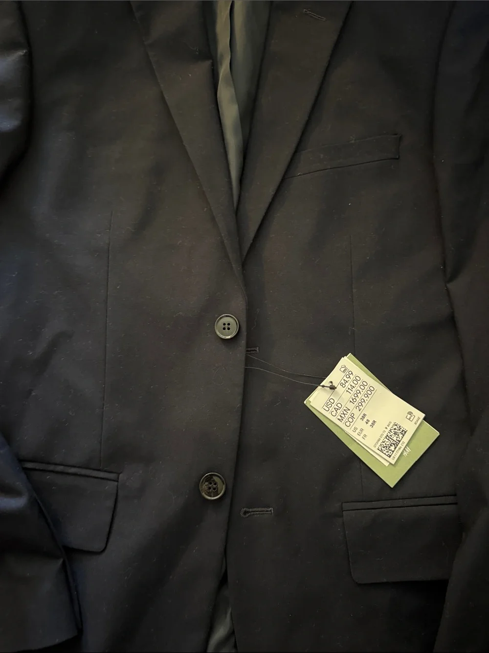 H&M tailored navy