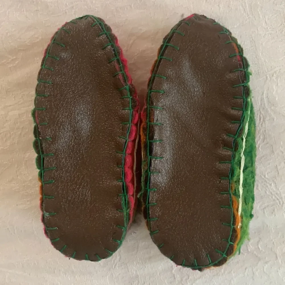 Slippers Hand Crafted Felted Wool Shoes  Baby Kid