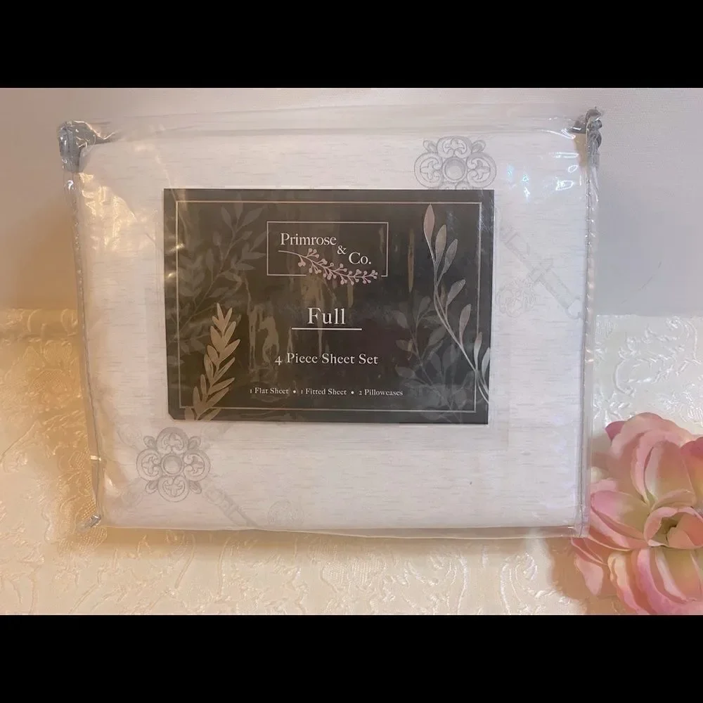 💥Primrose & Co.4 Piece floral sheet Set Full