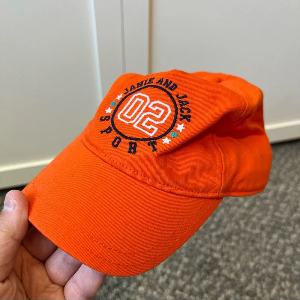 Janie And Jack Sport Infant‎ Toddler Orange Baseball Cap Size 12-24 Months