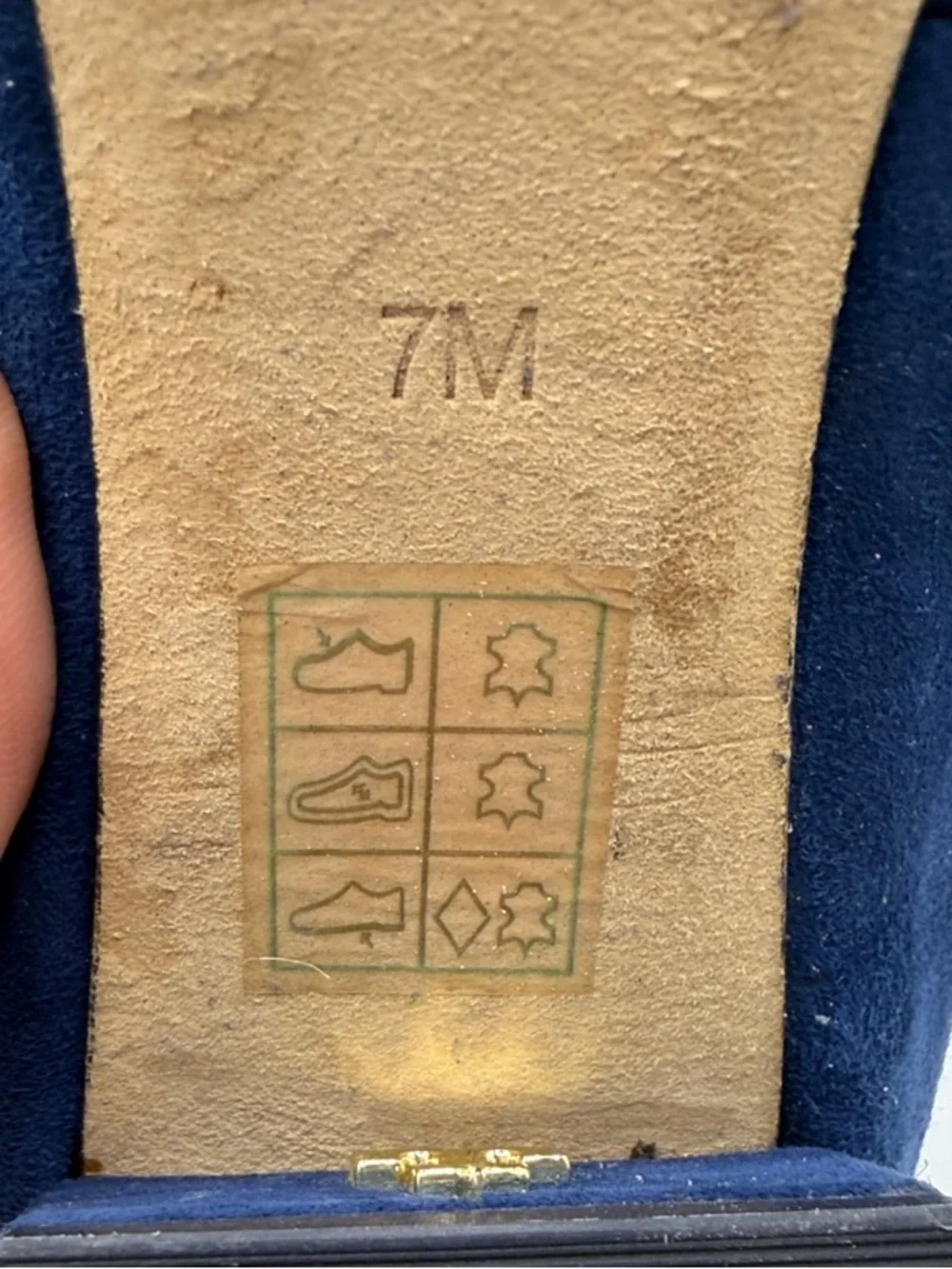 Tory Burch “Gigi” Navy Suede Pumps with Block Heel and Gold T Logo at the Toe