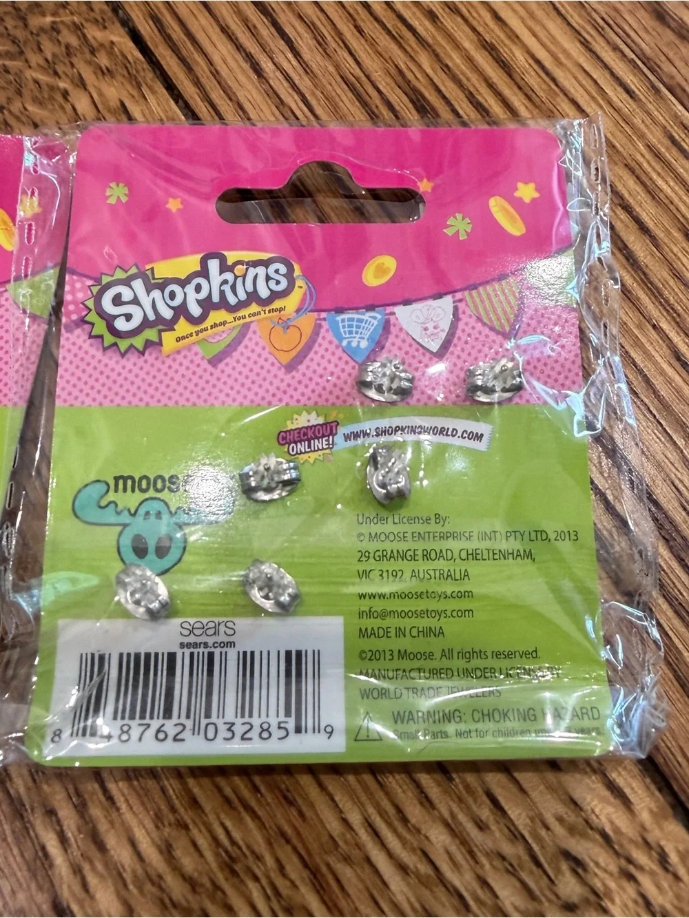 Shopkins Silver Plated Oval Pendant Necklace with Engraved I'm Sweet Earrings