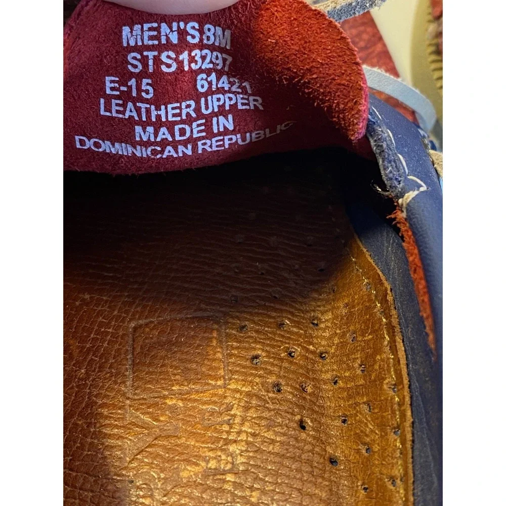 Sperry Top-Sider leather boat shoes Men's 8 Non-Marking Red, Purple, Blue