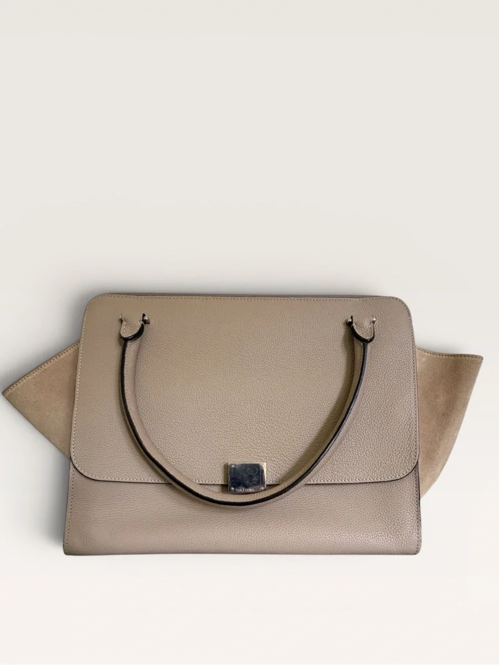Celine Edge Medium Tote Taupe Grained Leather Phoebe Philo