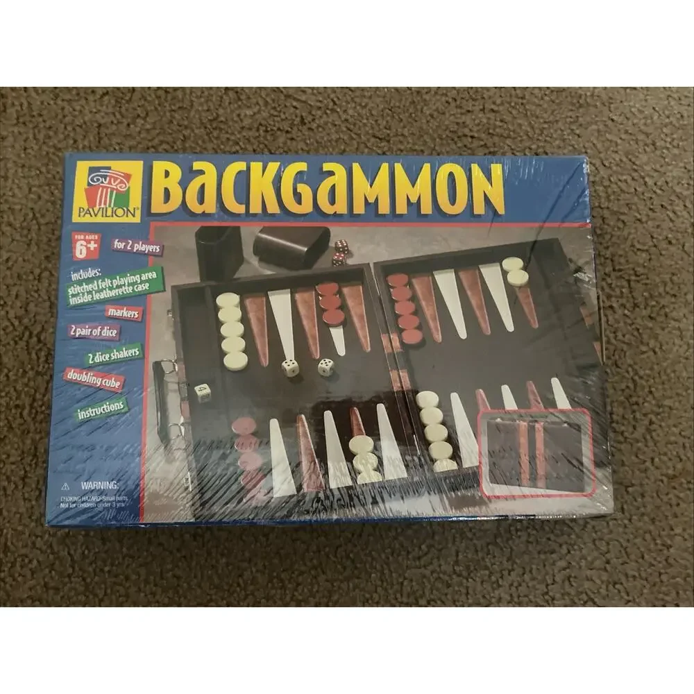 Vintage Pavillion Tournament Backgammon Factory Sealed 1999 NEW