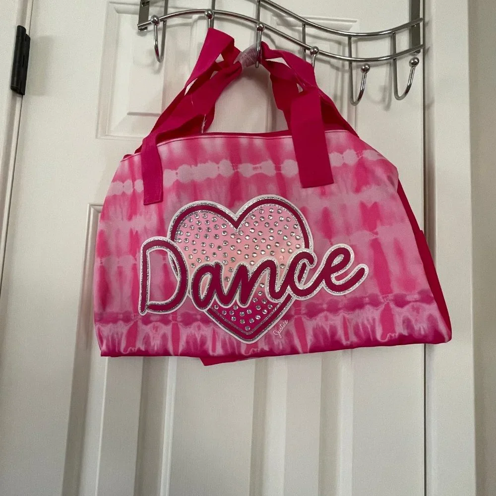 Justice Pink Dance Heart Duffle Bag New with Tags