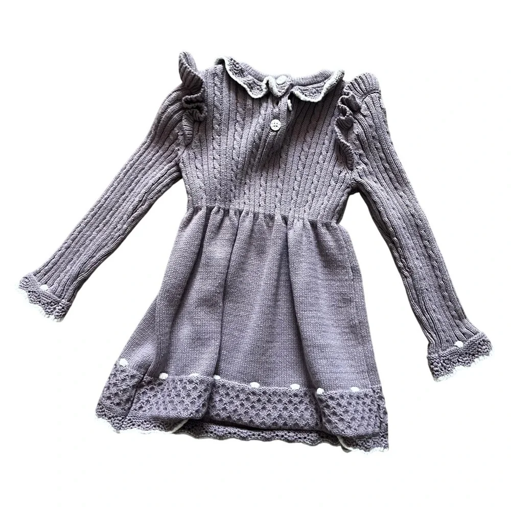 Cynthia Rowley Knit Dress & Nicole Miller Velvet Romper Bundle 18M Purple Pink