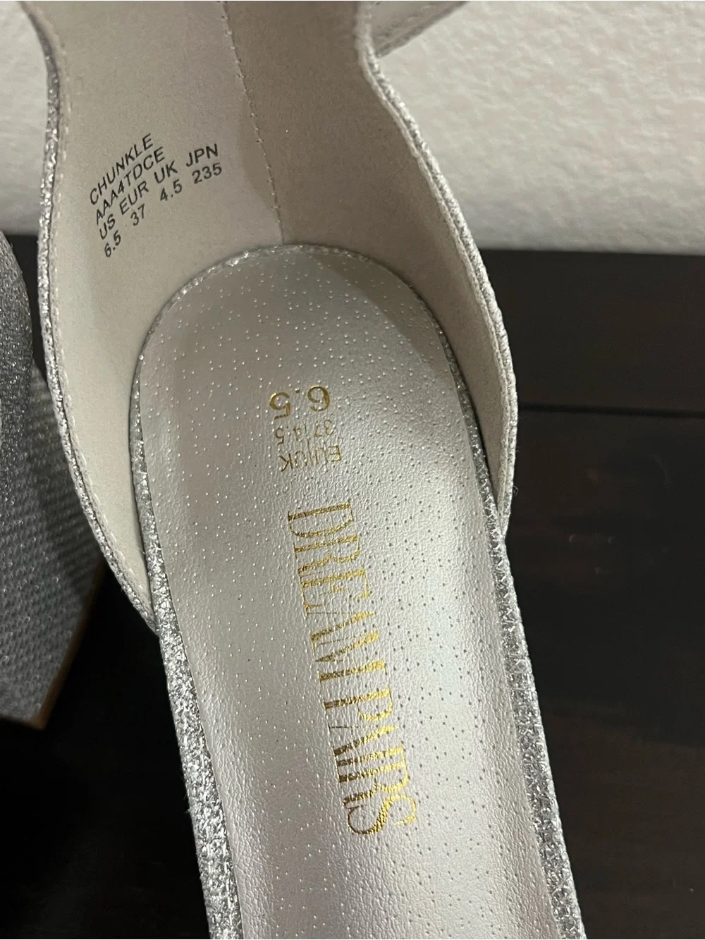 Dream Pairs sparkling silver