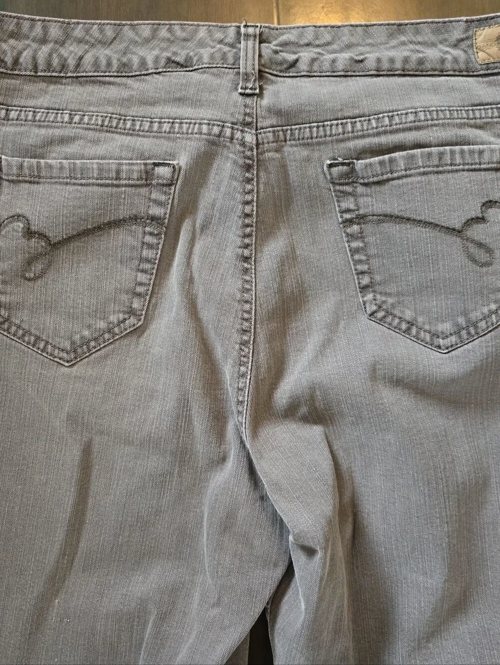 Bandolino BLU Mandie Gray Jeans Size 16