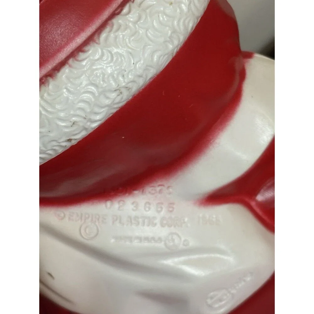 Vintage Empire Santa Blow Mold 13” Red White Plastic Christmas Decoration