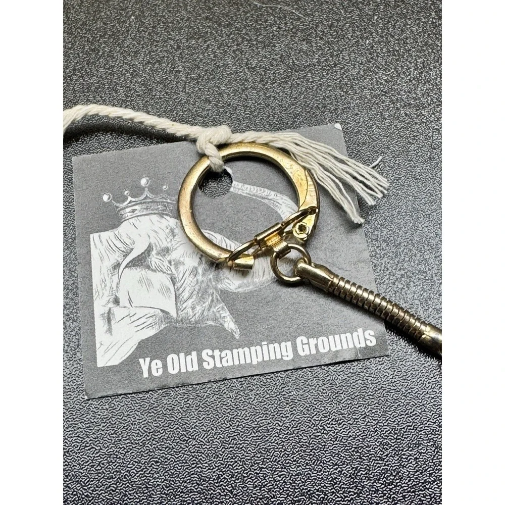 USAF Fighter Jet Airplane Keychain New Vintage Die Cast Mini Aircraft Gold Tone