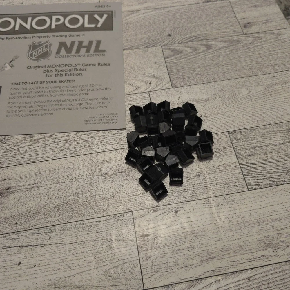 Monopoly NHL Replacement‎ Pieces Money Title Deeds Houses Hotels *NO TOKENS*