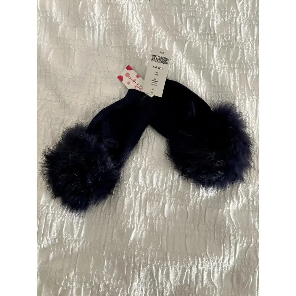 Ever After Bari Lynn Faux Fur Girls Fingerless Gloves One Size