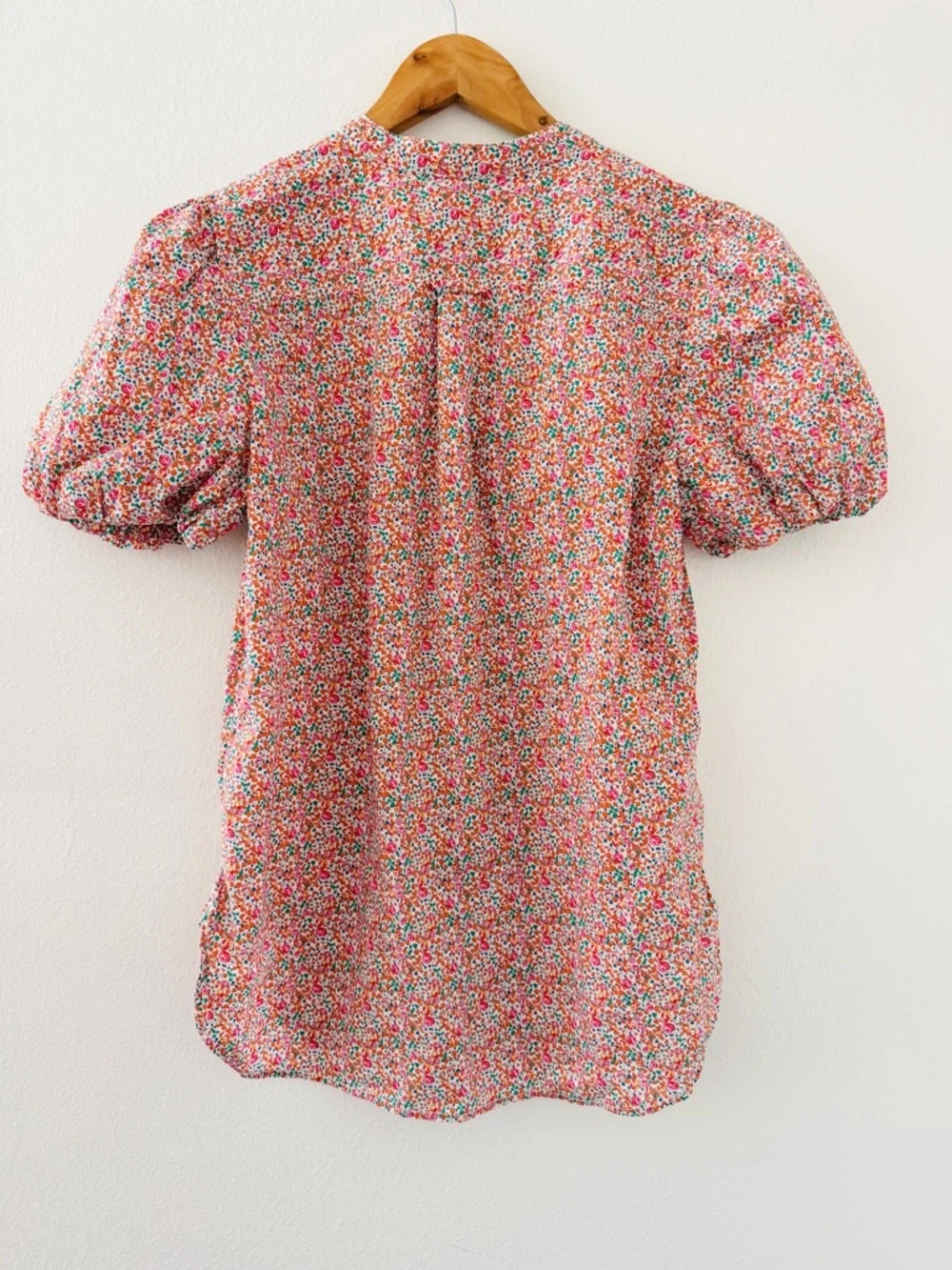 J.Crew Eloise Floral Liberty Fabric Puff Sleeve Button Down Blouse