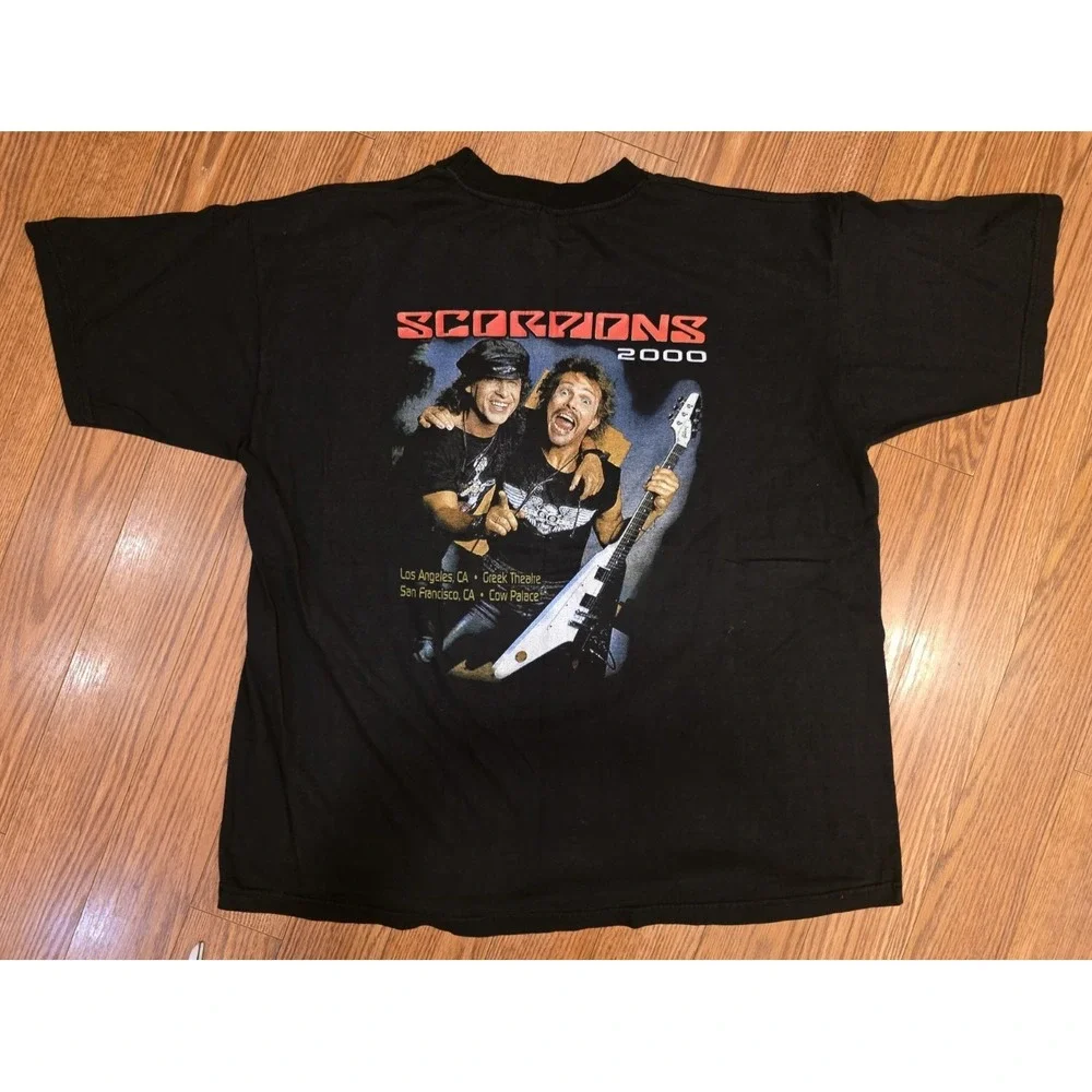 Scorpions Moment of Glory‎ Tour 2000 Band T-shirt Mens Size *XL-2X?* Black Rock