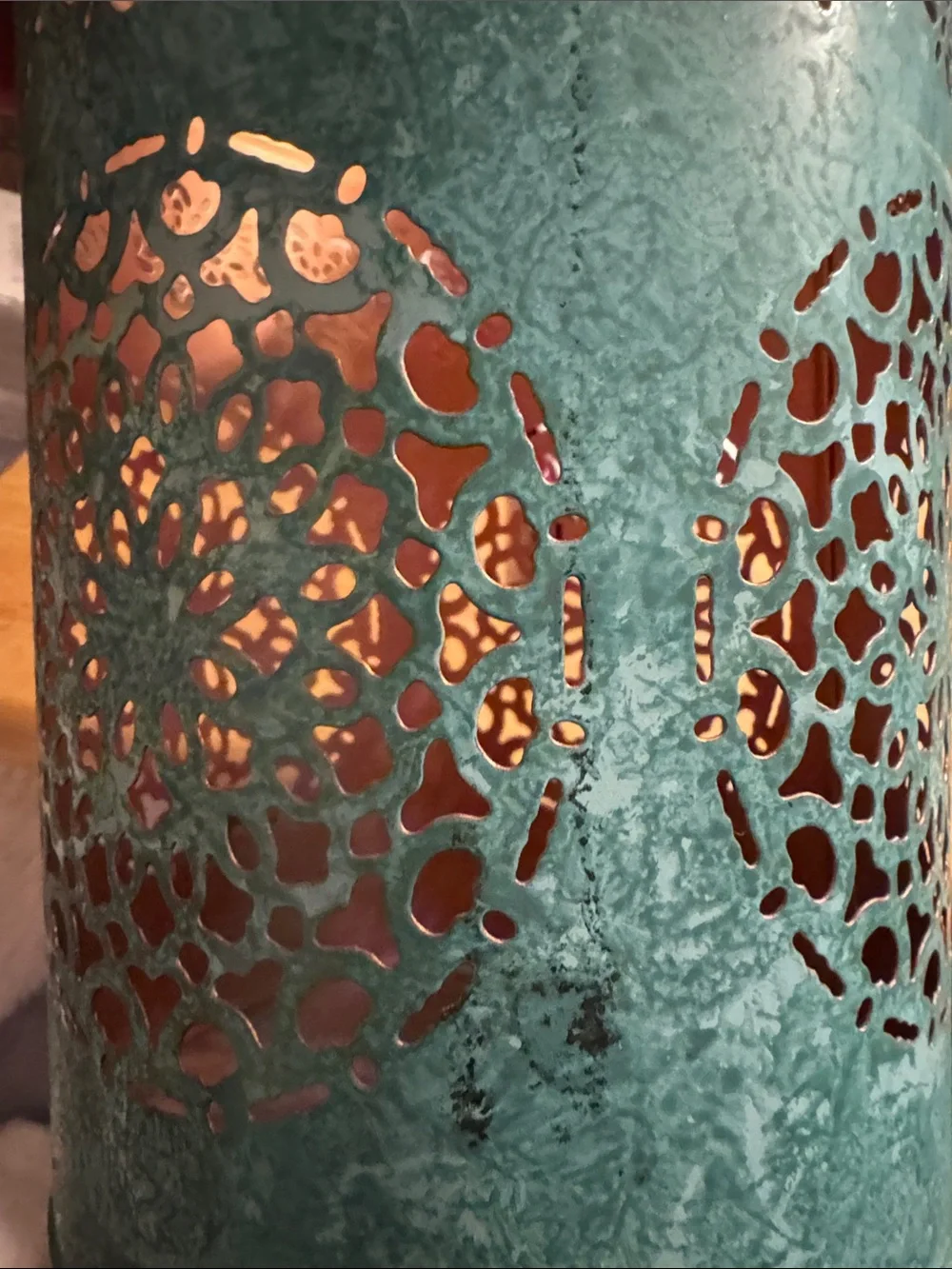 Teal Decorative Metal Lantern – Home Accents