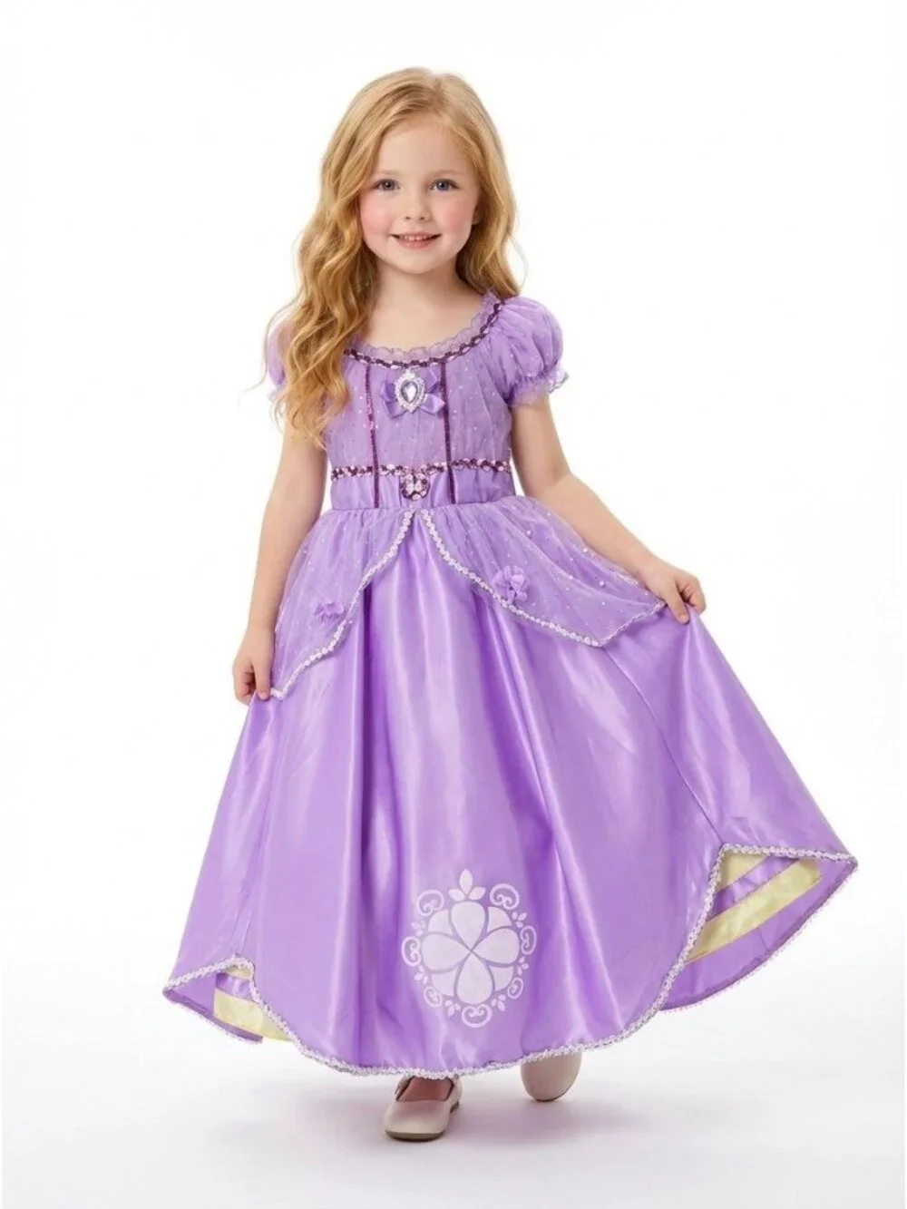 Girls Sofia Inspired Purple Princess Dress