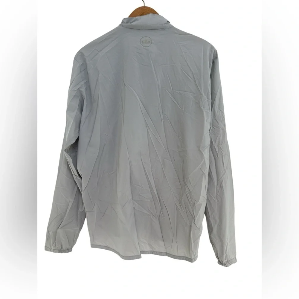 Peter Millar Featherlight Gray Golf Lightweight Wind Jacket Full Zip Size Medium