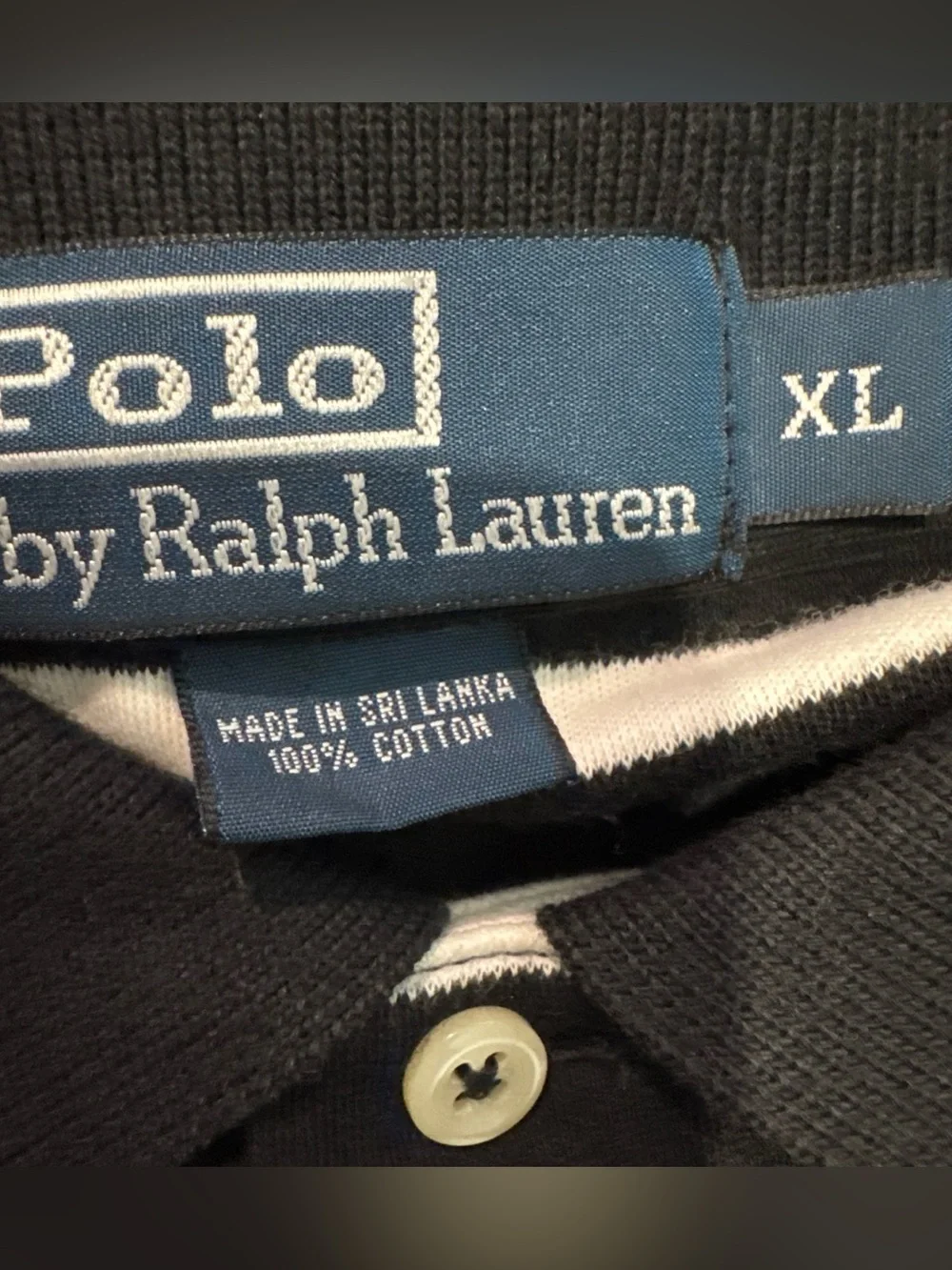 Polo by Ralph Lauren Men’s Classic Black & White Polo Shirt Size XL