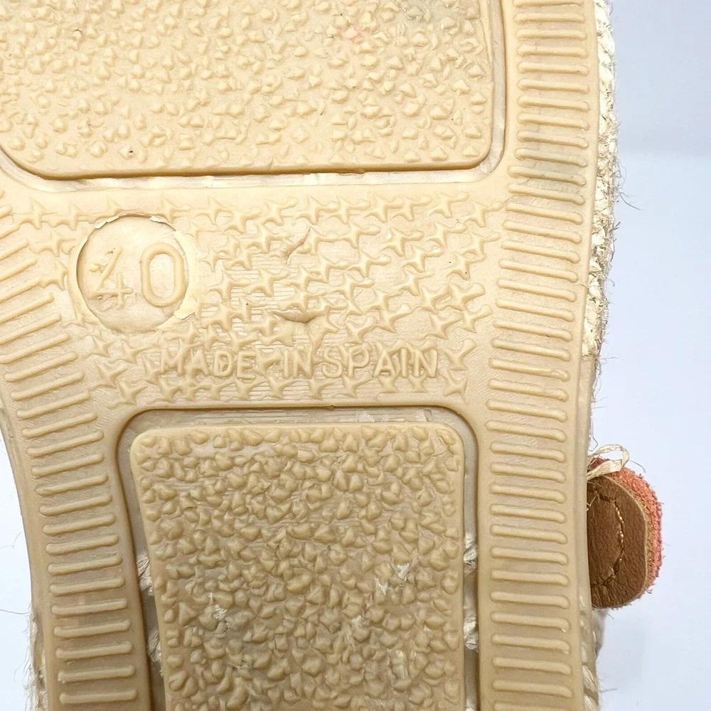 NAGUISA Mediterranean Women's Abisal Espadrilles Sandals Leather Strap Size 9.5