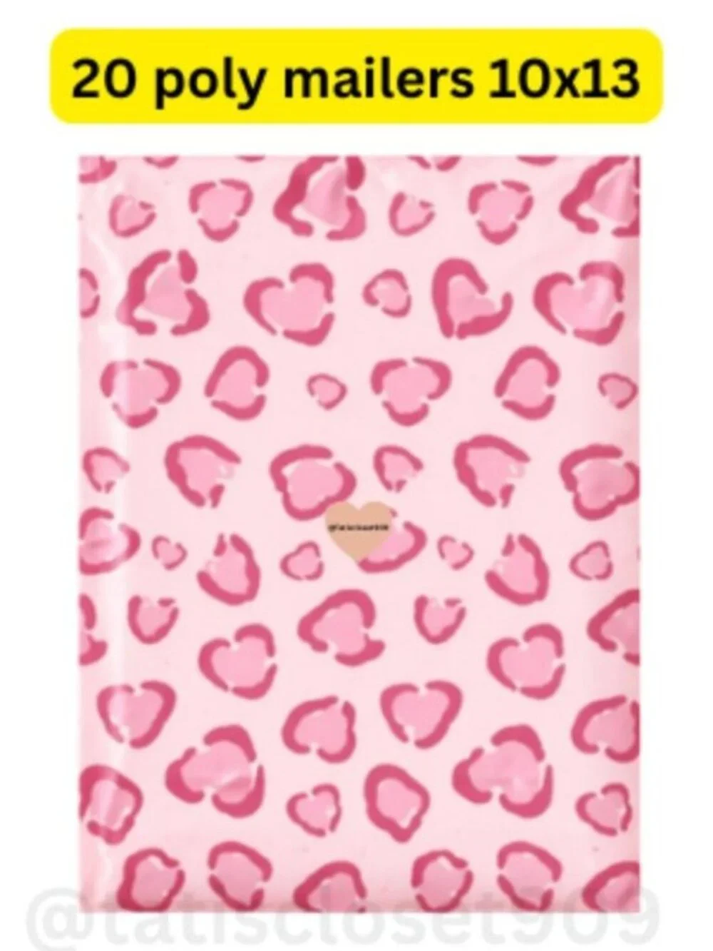 20 Love Leopard poly mailers shipping bags size 10x13