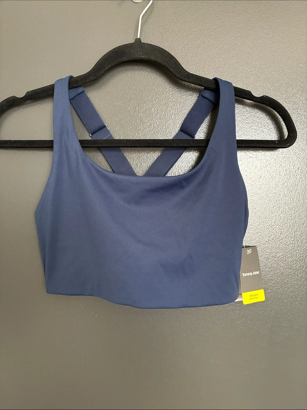 Tommy John Sports Bra Medium Impact Adjustable Size Small Dress Blues
