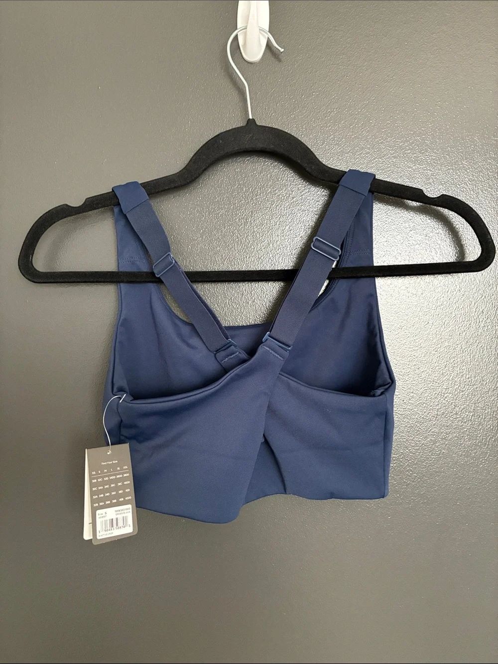 Tommy John Sports Bra Medium Impact Adjustable Size Small Dress Blues