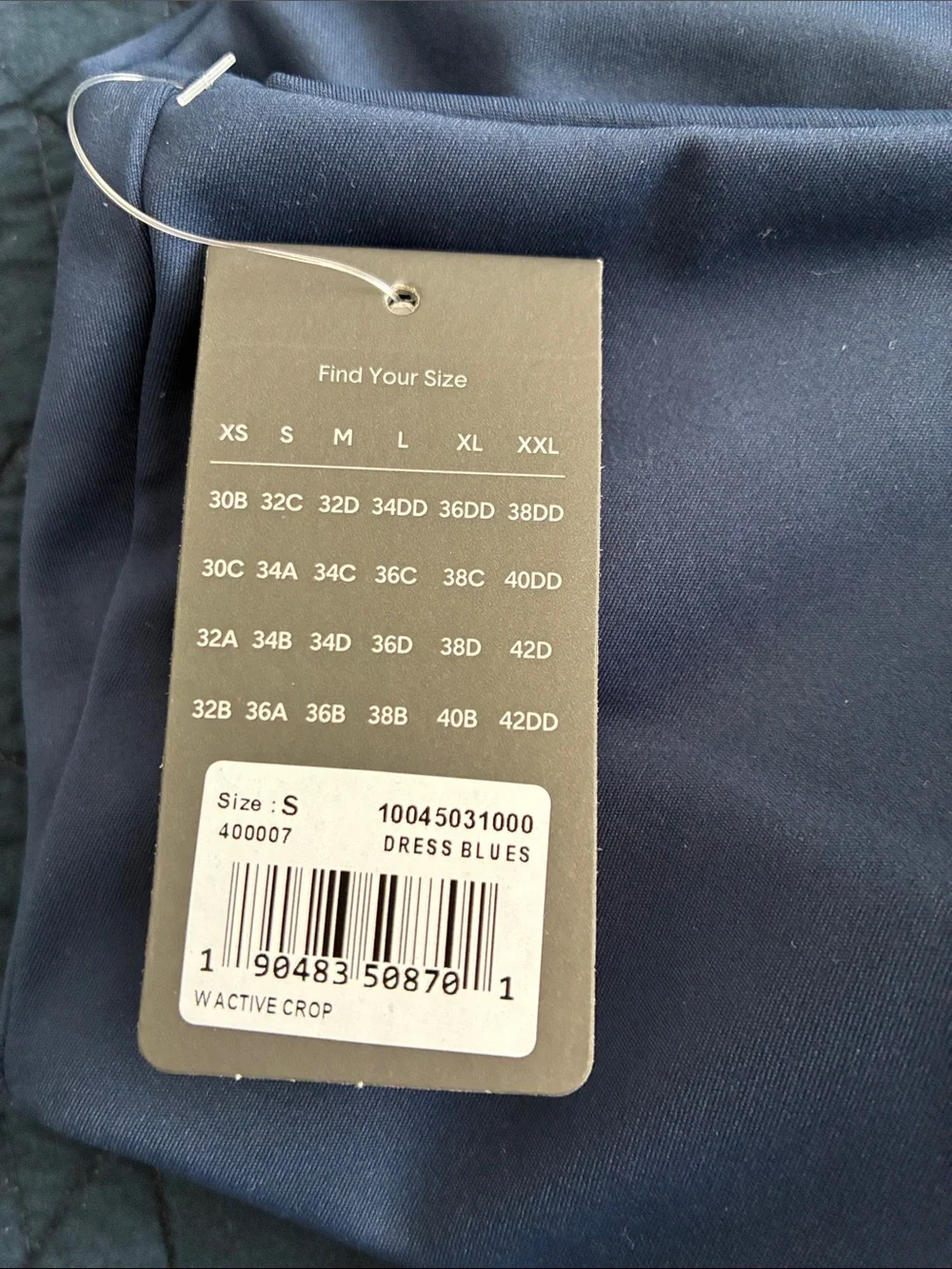 Tommy John Sports Bra Medium Impact Adjustable Size Small Dress Blues