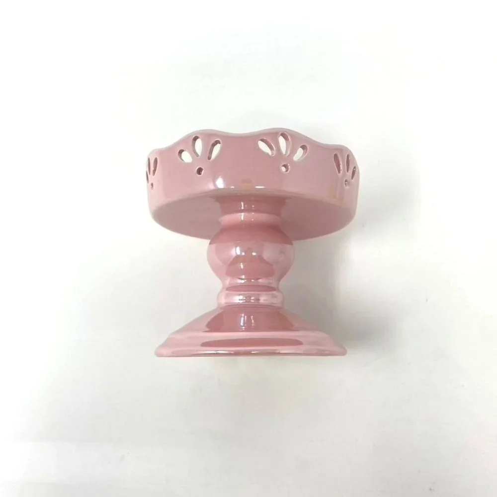 Target Ceramic Iridescent Pedestal Dish Candy Decor Pink Yellow