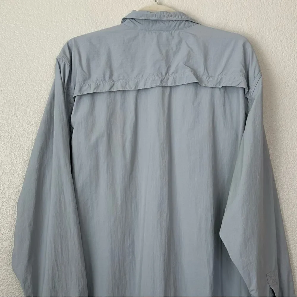 The North Face Men’s Light Gray Button Down Fishing Shirt, Size XXL