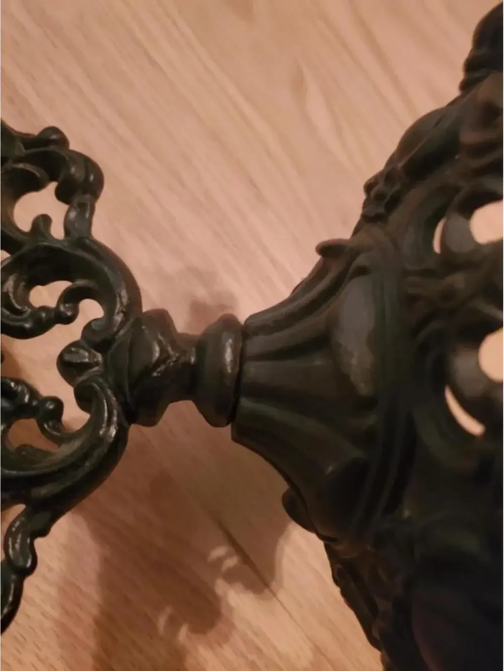 Mid Century Gothic Victorian Style Cast Iron Vanity Mirror