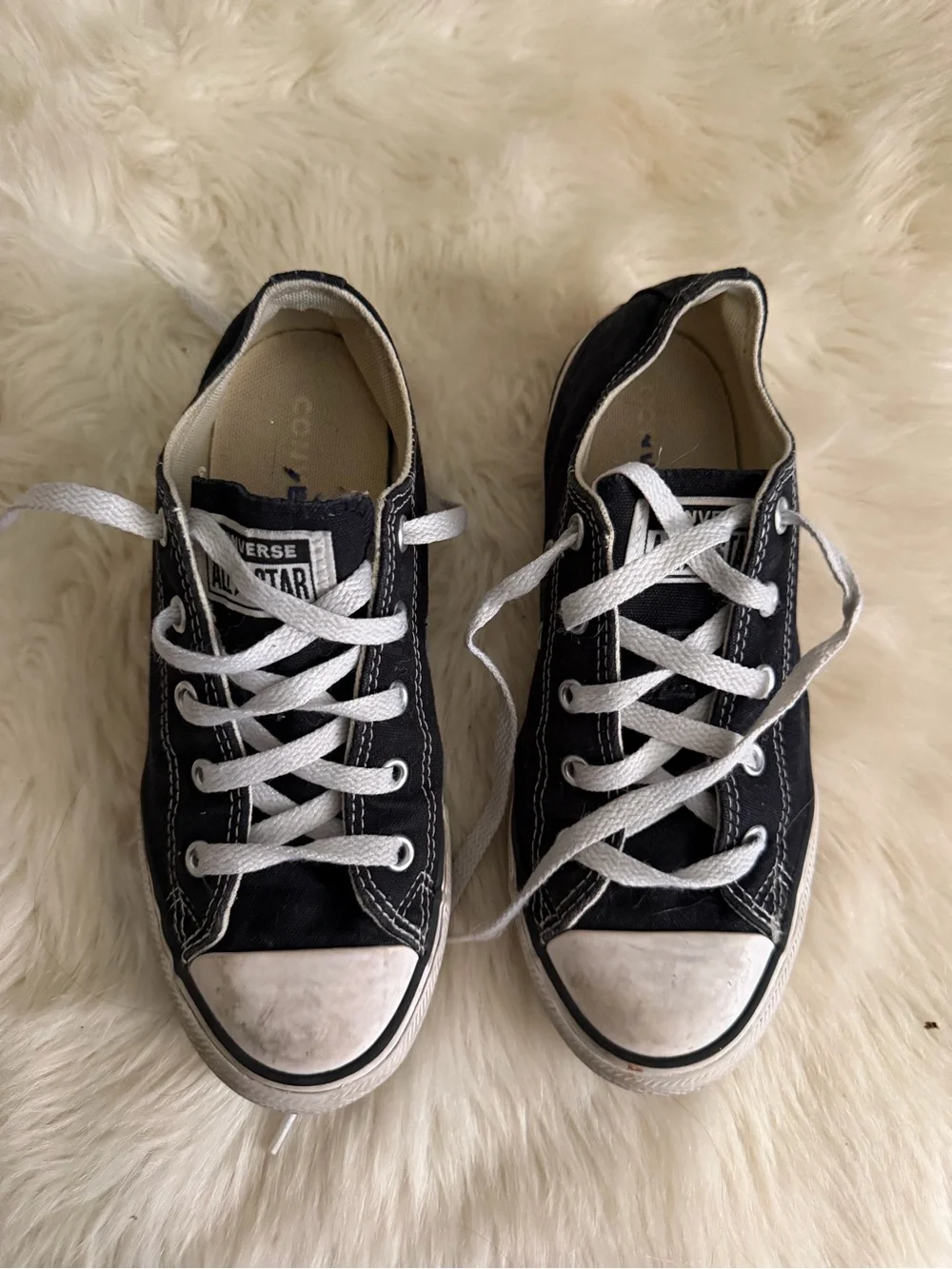 Converse Black & White Kids Low Top Sneakers