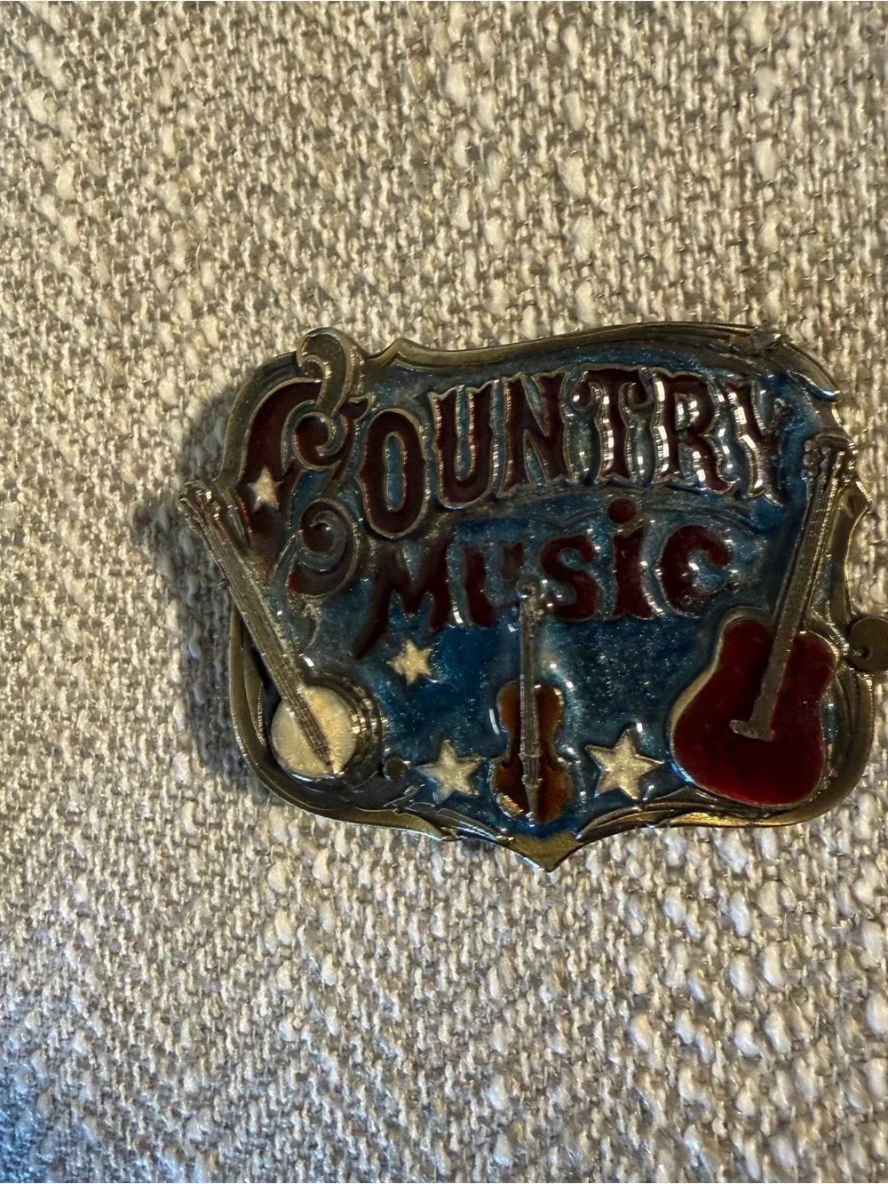 Vintage 1982 Country Music Belt Buckle Plus NRA. Made in the USA Two Buckles VTG