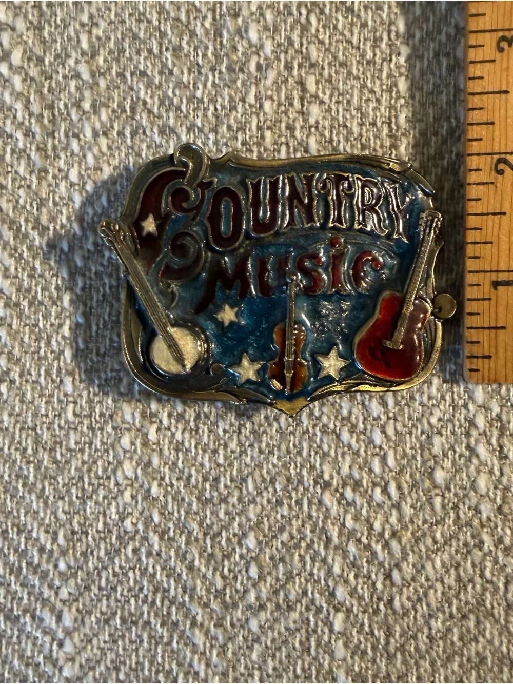 Vintage 1982 Country Music Belt Buckle Plus NRA. Made in the USA Two Buckles VTG