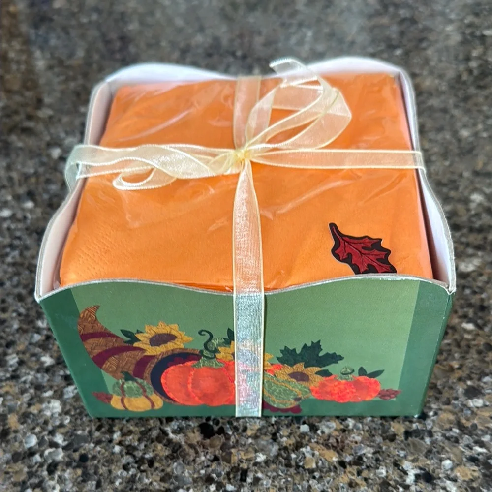 Festive Orange Napkin Set