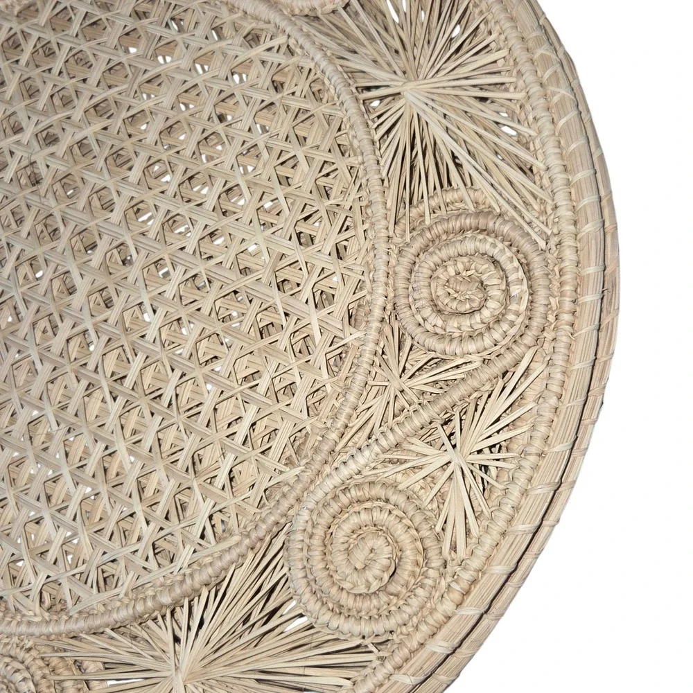 La Caleñita Natural Iraca Palm Fiber Handwoven Placemats Setx6 Made in Colombia