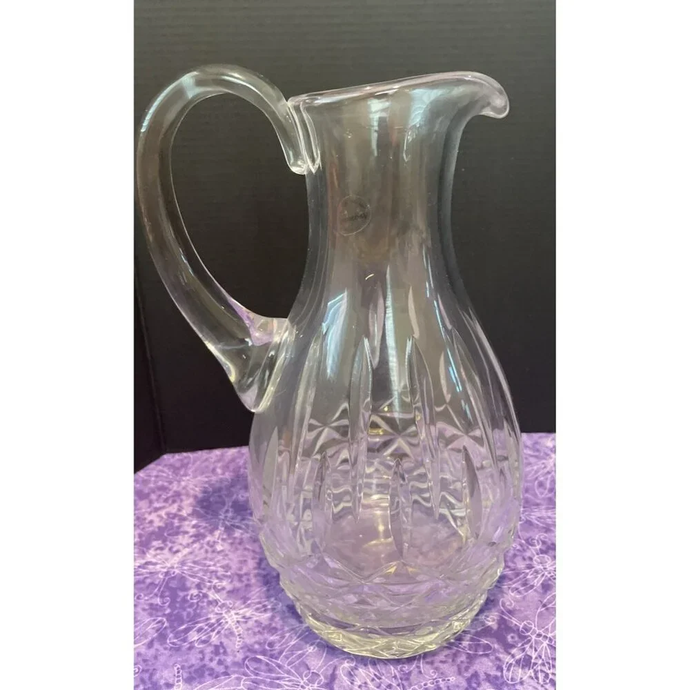 Wedgwood Full Lead Crystal‎ Carafe Decanter Pitcher 9 Inch Heavy Vintage Elegant
