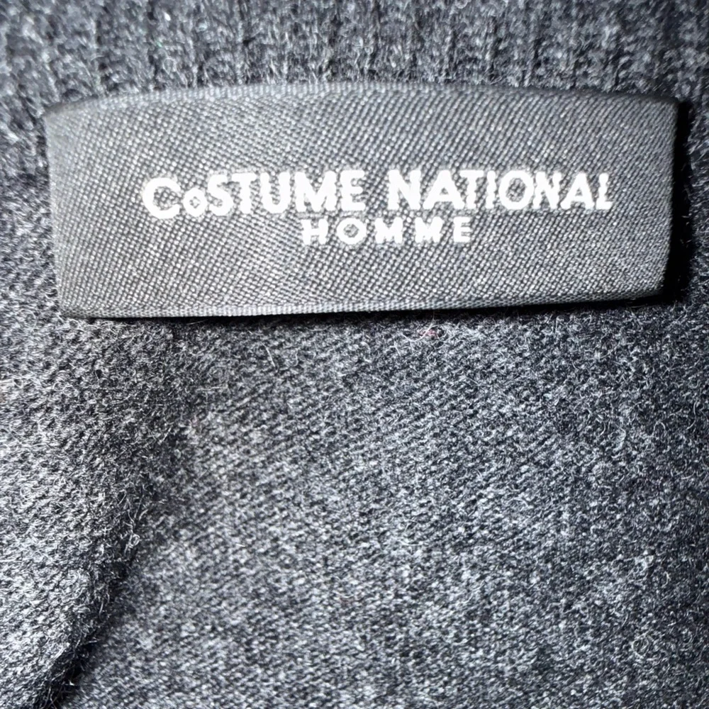Costume National Homme Wool Angora Sweater Gray Crewneck Italy L Mens luxury