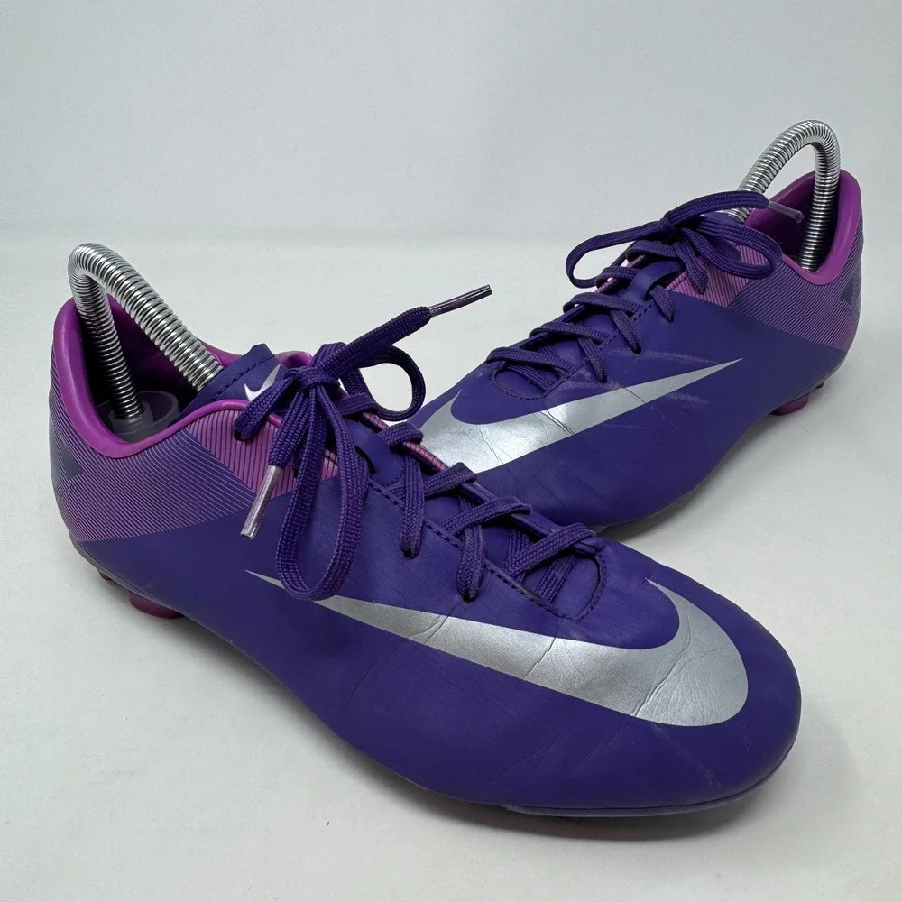 Nike Mercurial Victory II FG 442008-505 Purple Cleats Youth‎ Size 5