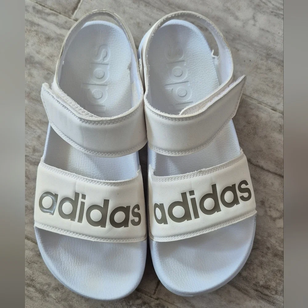 Adidas Kids White Adjustable Sandals