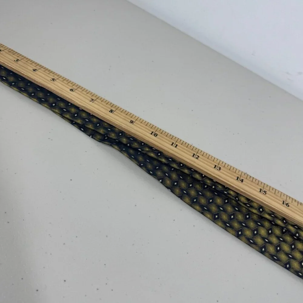 Carnaval de Venise Silk Geometric Tie Gold Black Italian Business Casual Office