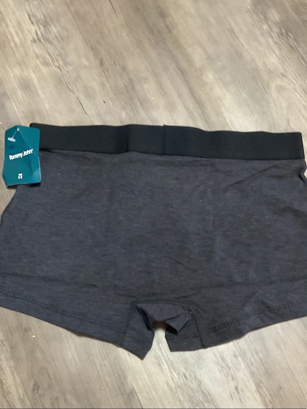 Tommy John Charcoal Gray Boxer Briefs with Black Waistband