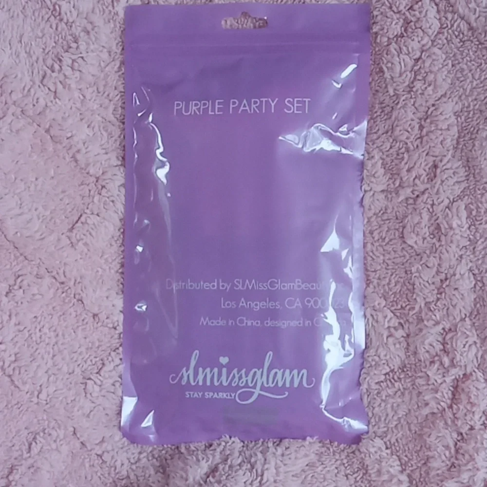 SLMissglam Purple Party Makeup Brushes 6 pc. NIB.