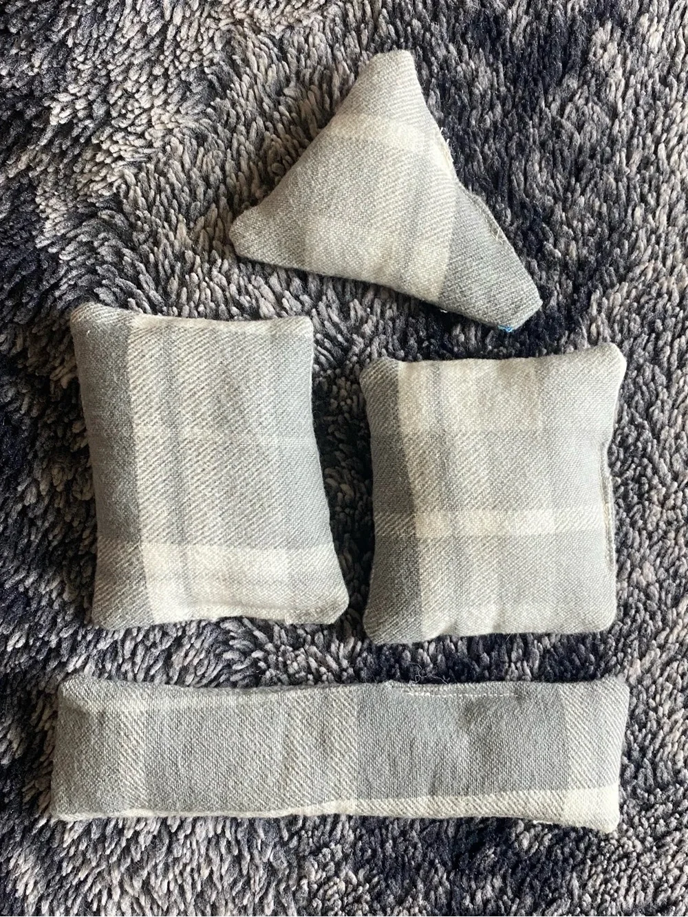 Handmade grey white