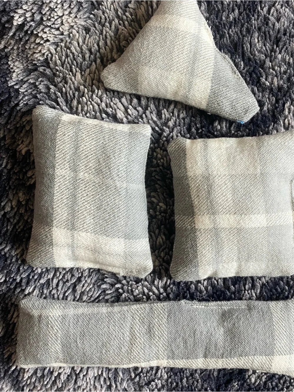 Handmade grey white