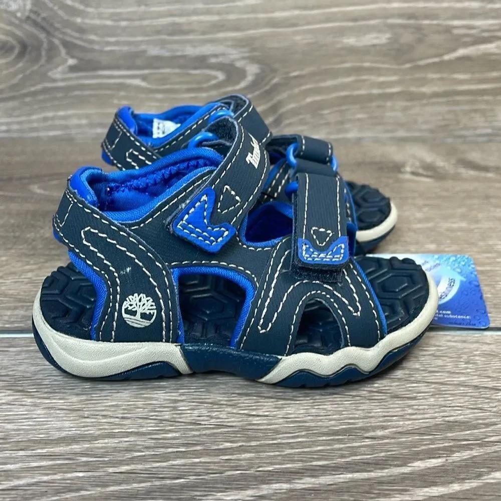 NWT Timberland Adventure Seeker II Navy Blue Toddler Boy Sz 4 Hook & Loop Sandal