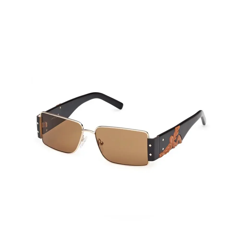 New MCM MW0012 32J Gold and Black Frame Sunglasses with Roviex Lenses Authentic